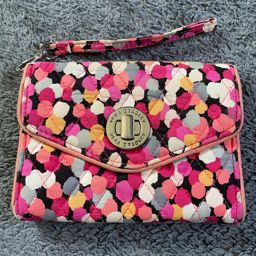 Vera Bradley “Your Turn” Smartphone Wristlet - RETIRED Pixie Confetti pattern